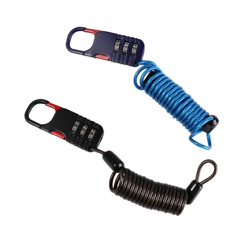 Three Digit Password Anti Theft Motorcycle Wire Rope Bicycle Safety Rope Lock Men/Women