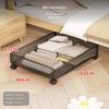 70L Unterbett-Aufbewahrungsbox mit Rollen, Metallgitter Rollender Organizer, Offener Korb für Schlafzimmer