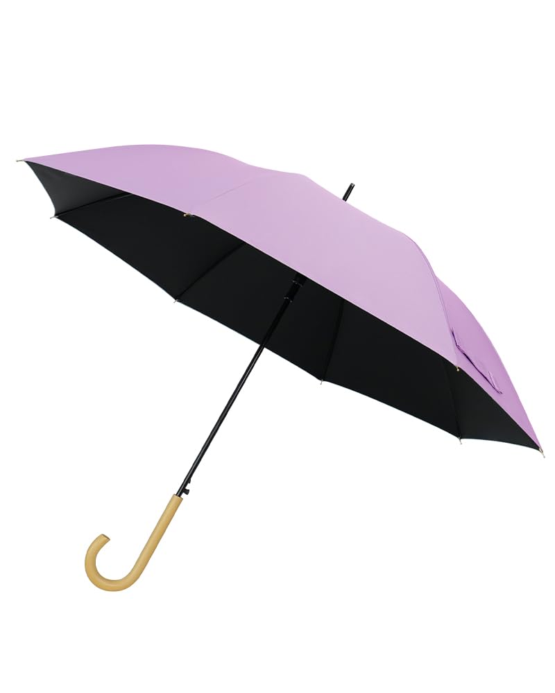 

LFLFWY Зонт от солнца 100% полная тень Длинный зонт Зонт от дождя 60 Для солнечных и дождливых дней Эффект блокировки тепла Предотвращение теплового удара 100% защита от УФ-лучей фиолетовый