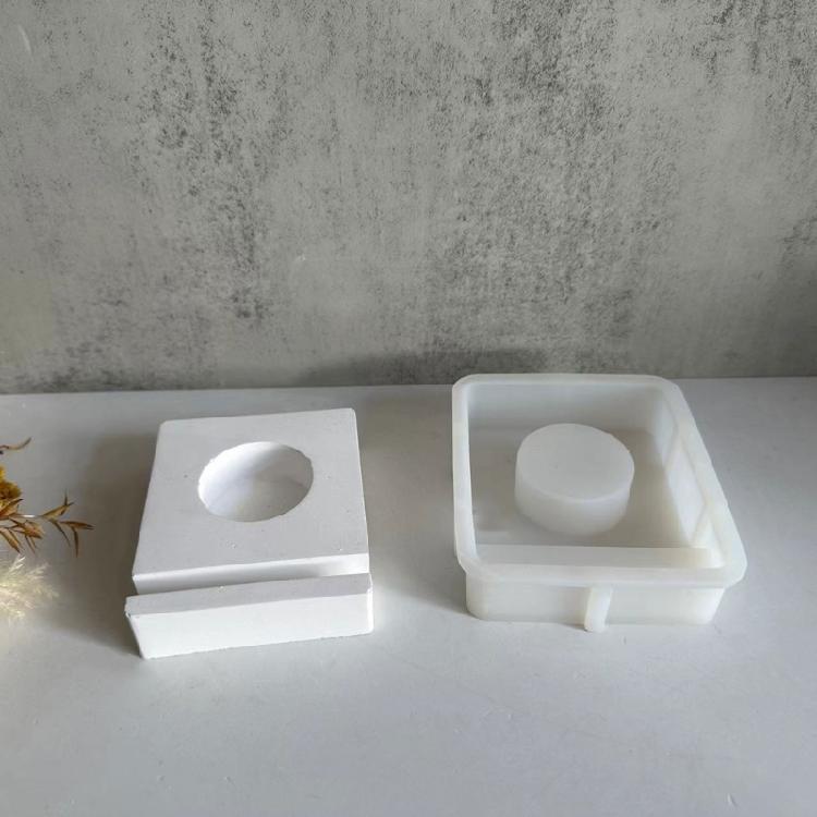 Silicone Ornamental Tray Mold Candle Stand Mold Candle Cup Molds for Candlestick