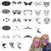 25 Pieces Face Painting Stencils, Reusable Face Paint Templates Tattoo Stencils