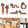 6 Pieces Dachshund Dog Figurine Car Interior Accessories Collection Creative Computer Decor for