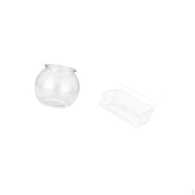 Transparent Small Fish Tank for Round Ornament Aquarium Bowl Vase Table Office Home Decor