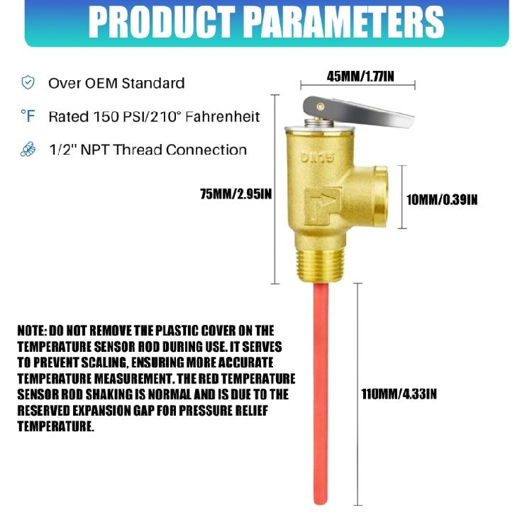 Heavy Type Brasses Pressures Relief Valves for Hot Water Systems Auto Relief Valves Pressure Reducing Regulator