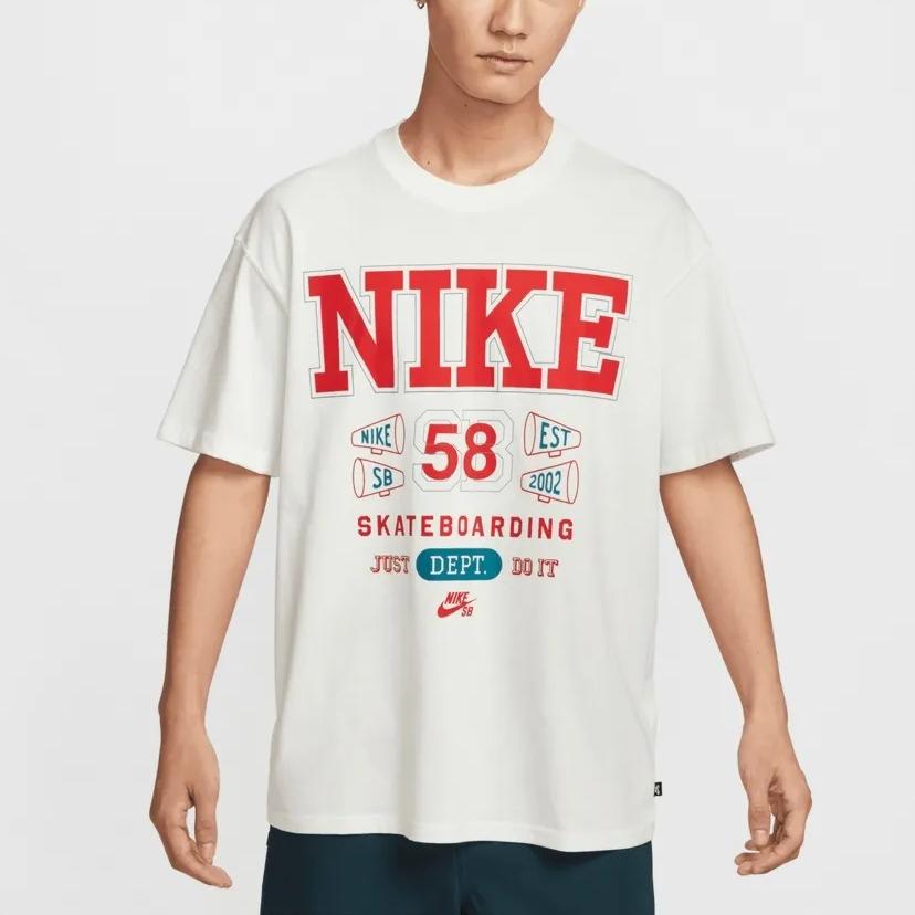 Nike Cotton Graphic Print Crew Neck T-Shirt White HV1312-133