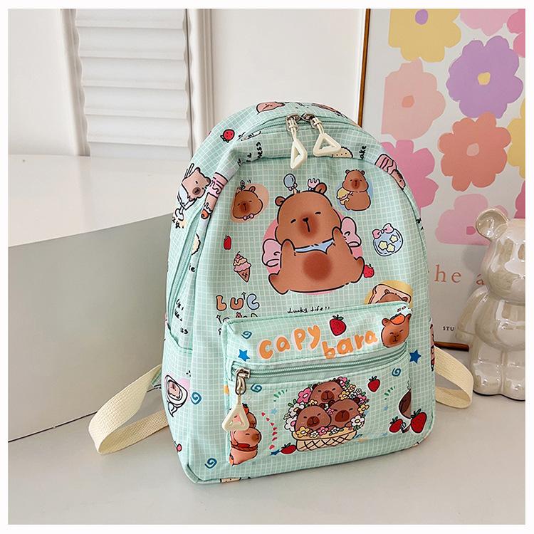 Boys and Girls Printed Backpack Cute Capybara Kindergarten Baby Backpack 2025 New Large-capacity Children's Schoolbag