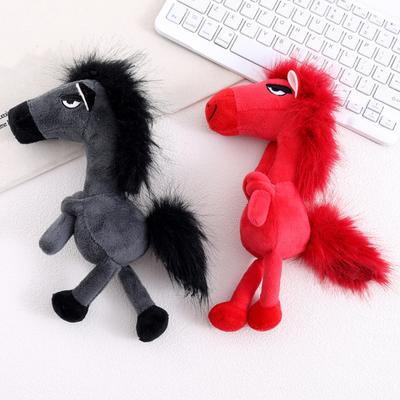 Plüschpferd Schlüsselanhänger Glückspferd Maskottchen Anhänger für Tasche Rucksack Geldbörse Flauschiges Pferd Schlüsselanhänger Cony Pony Puppe Ornament