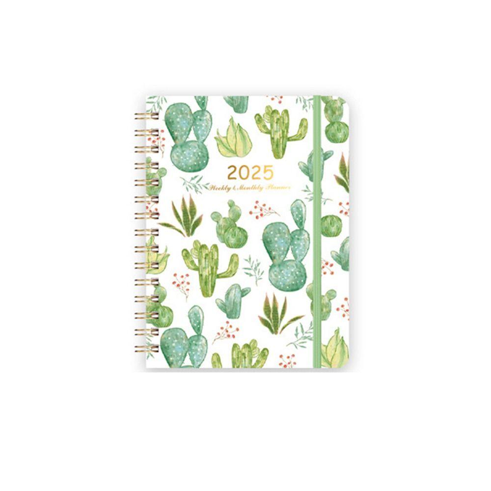 Monthly 2025 English Agenda Book Loose-leaf Coil A5 Schedule  Planner  Agenda