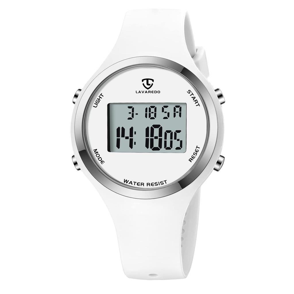 BEN NEVIS Unisex Cyfrowy Zegarek Sportowy, Ponadczasowa Seria Wielofunkcyjna, Wodoodporny Silikonowy Pasek, Podświetlenie LED, Alarm