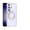 Suitable for Samsung S24 Ultra Two Color Qicai Mobile Phone Case S23plus360 Rotating Bracket S24 Magnetic Hard Case