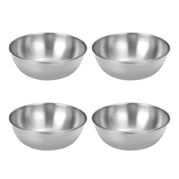 Elegante Piatto per Salsa in Acciaio Inossidabile Piatto per Condimenti Impilabile in Acciaio Inossidabile Ciotoline per Salse per Facile Conservazione