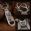 Sturdy Handheld Beer Cap Remover Elk Antler Bottle Opener, Heavy Duty Metal Retro Rustic Home Bar Decor for Bar, Artistic Kitchen Gadgets Vintage