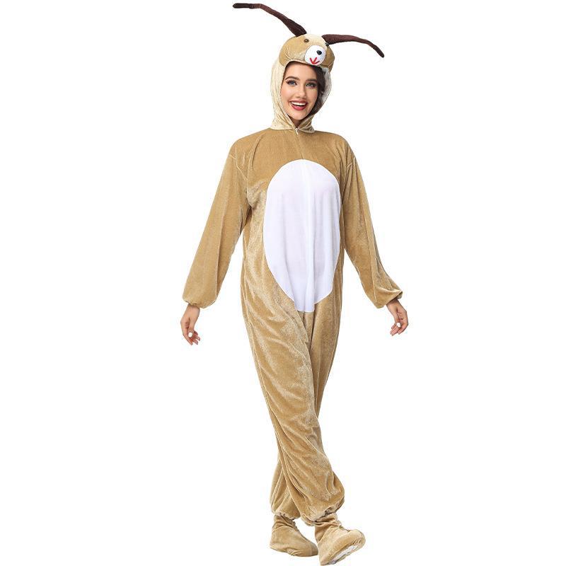 New Halloween animal cartoon goat anthropomorphic dance costume drama stage performance costume onesie