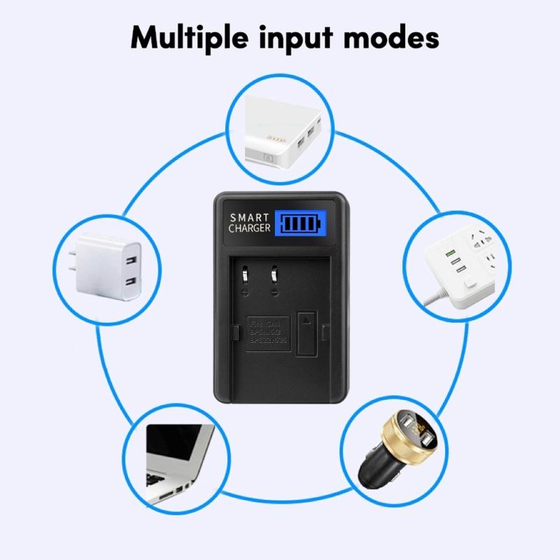 Portable LCD Screen Display Camera Battery Chargers for BP511 5D 50D 40D 20D Cameras Convenient Charging Power Supply