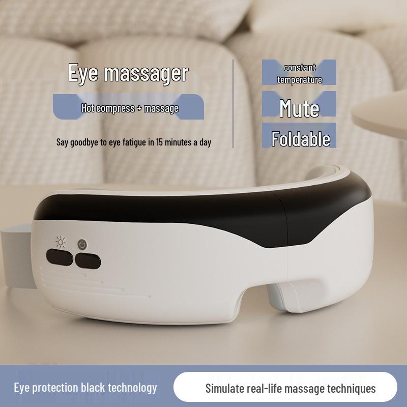 Rechargeable Eye Massager with Heat & Smart Massage for Eye Fatigue Relief