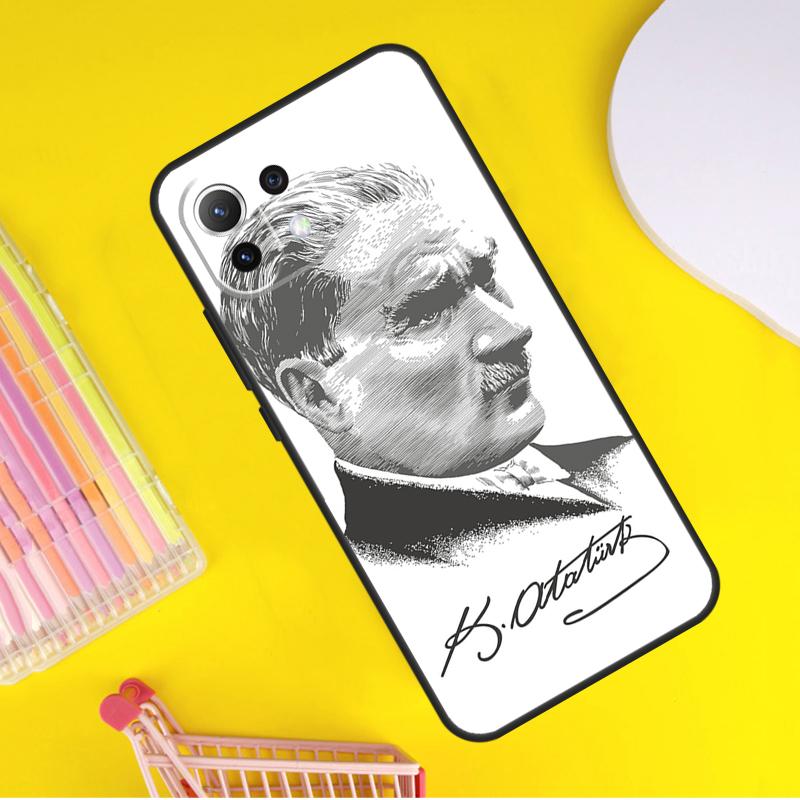 Mustafa Kemal Ataturk Cover For Xiaomi 13 14 Ultra 11T 12T 13T 14T Pro POCO X7 Pro X3 X5 F3 F5 F6 M6 X6 Pro Case