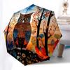 1pc Owl Forest Automatic Folding Umbrella, Heavy Duty 8 Rib Iron Frame,  Suitable for Travel, Daily Use, Birthday, Decor Gift  09