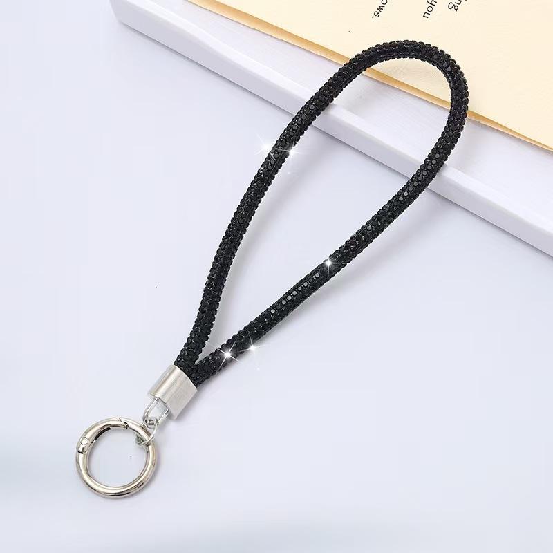 Bling Glitter Keychain Wrist Strap Anti-Lost Soft Phone Lanyard Hanging Cord for Backpack Pendant Outdoor Use