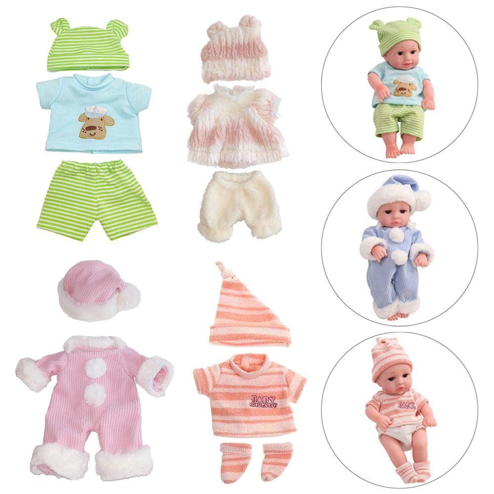 30cm Baby Reborn Pajamas Colorful Palm Dolls Dress Simulation Baby Outfits Reborn Baby Doll Toys