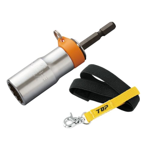 TOP Fall Prevention Scaffolding Clamp Socket for Electric Drills, 17mm Diameter, with Fall Prevention Strap (ERB-S) ERB-17CS, Tsubame-Sanjo, Made In J