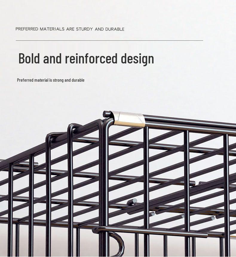 Indoor Folding Dog Cage with Toilet for Medium and Small Breeds: Suitable for Teddy, Bichon, Corgi, Shiba Inu.