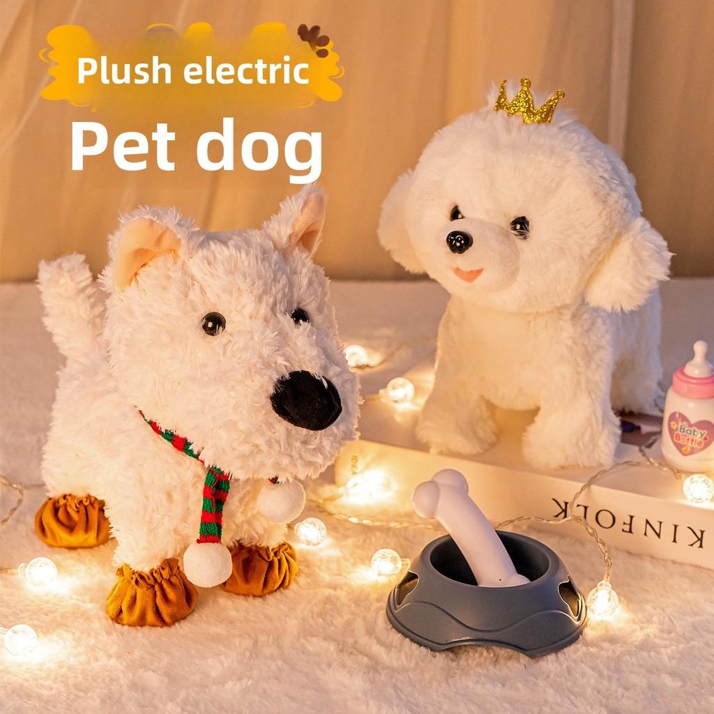 Scarf Cute Plush West Highland Children Electric Toy With Function Storytelling