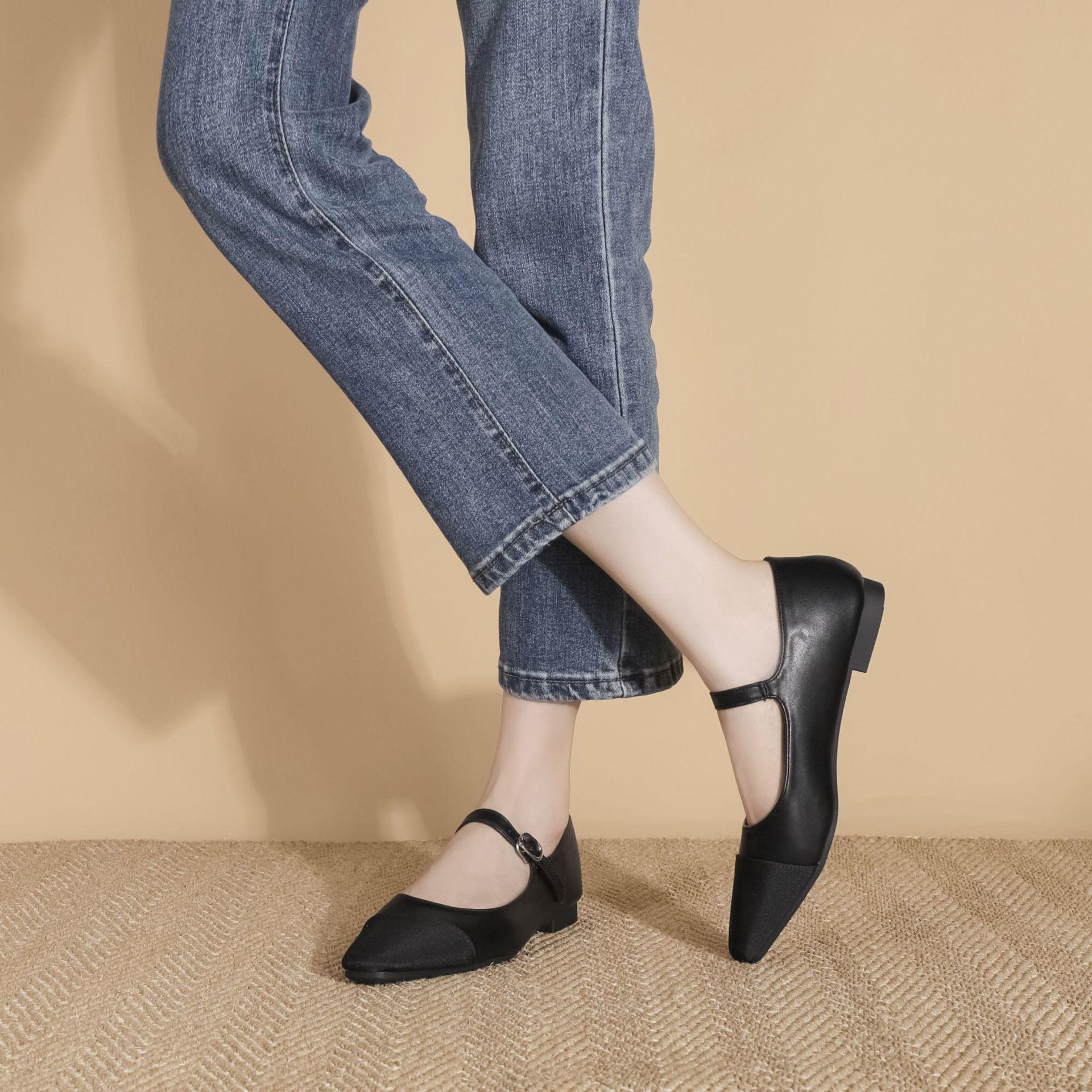 

Mary Jane shoes women wear high-end silver single shoes women s 2025 autumn French style not tired feet temperament high heels 43 чёрный