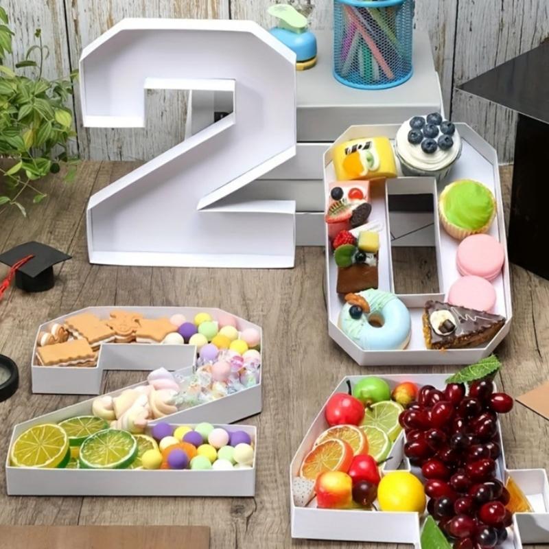 Lightweighted Snack Organize Box With Letter Shape Multipurpose Food Container Party Favor Box
