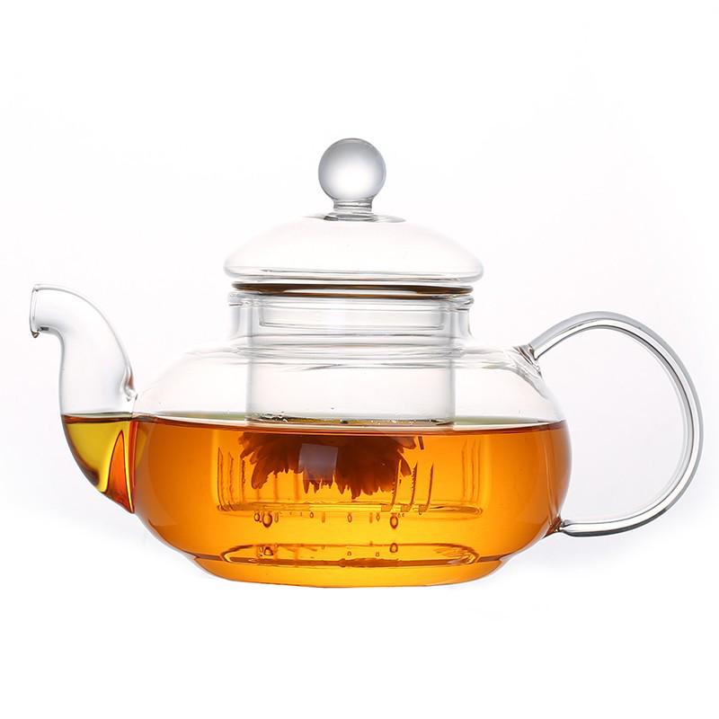 Heat-Resistant Glass Teapot with Filter: Thickened Stove-Safe Tea Set for Flower and Water Separation