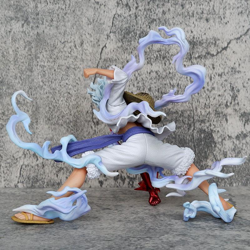 Anime One Piece Peripheral Sun God Nika Fifth Gear Luffy Figurine Squatting Posture Second Gear Luffy Statue Ornament Gift