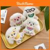 Cute Dog Plush Keychain With Glasses For Kids Gift And Bag Decor
