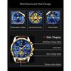 POEDAGAR Luxus-Armbanduhr für Herren Sport Leder Quarz-Uhr Wasserdicht Leuchtend Chronograph Uhren Männliche Uhr Reloj+Box