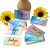 50-Pack Laser Rainbow Thank You Cards - Gift Packaging