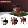 Miniature Chinese Pavilion Statue Micro Environment Accent Ornament