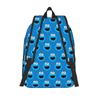 Sesames Streets Backpack Cool Student Hiking Travel Daypack Smiling Cookie Monster Pattern  Laptop Computer Canvas Bags Durable