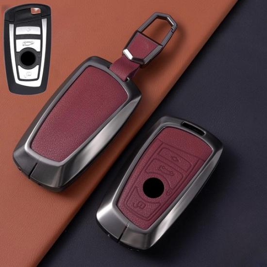 Zinc Alloy Leather Car Key Fob Case Cover For BMW F10 F30 1 2 3 4 5 X2 X3 X4 X5