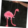 HEALSOPTHY Flamingo Marionette Plüsch Tiermarionette Mit Bambuszugschnur Interaktives Puppenspiel Familienspiel Dekoration
