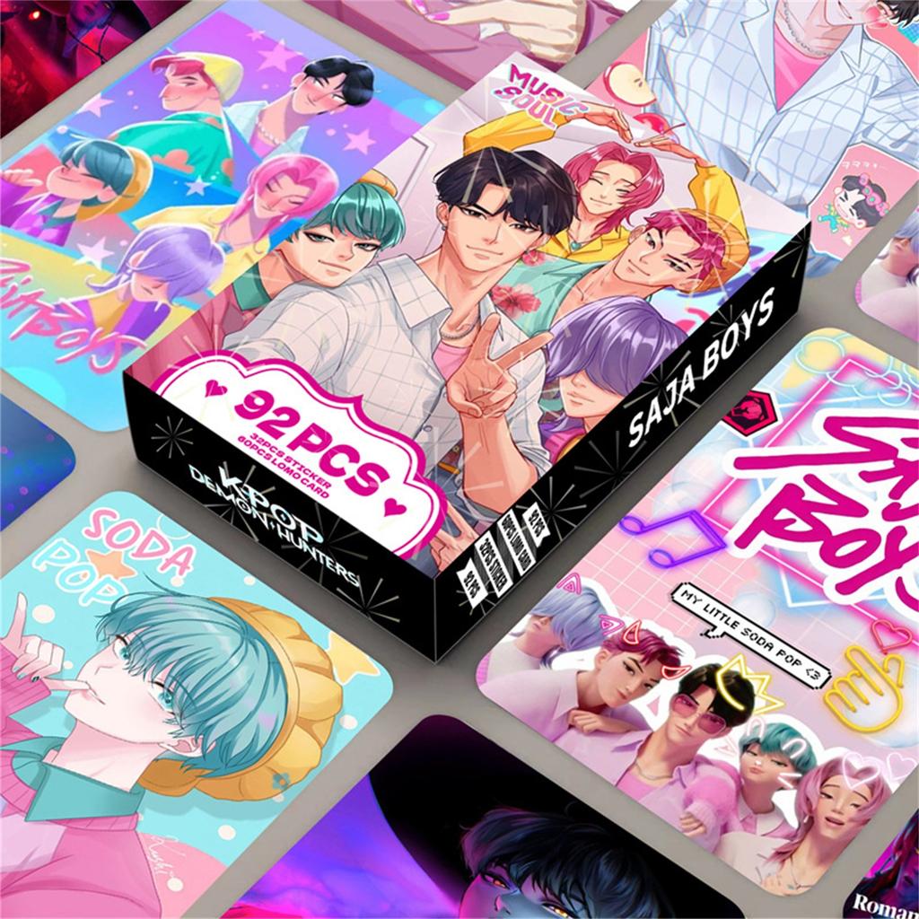 62 LOMO Cards 32 Stickers SAJA BOYS Shaka Men's Group Witch Hunting Women's Group Double-sided Small Card Saja Boys Photo Card Sticker Greeting Card