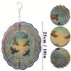 10 Inch Hanging Wind Chime for Outdoor Decor Dynamic Rotating Hook Design Perfect for Balcony Garden Spring Summer Gift Idea
