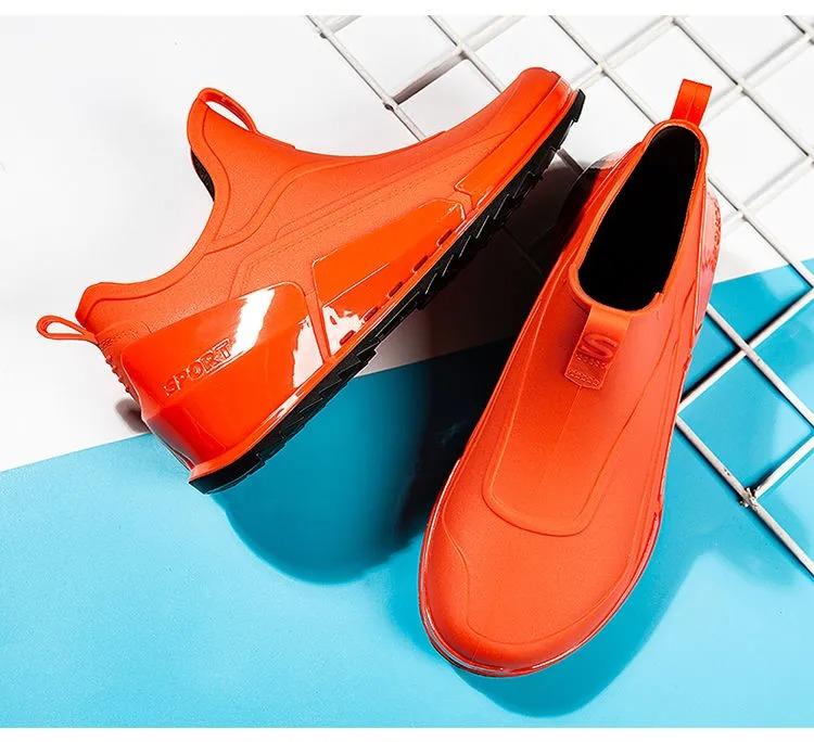 Height Increase Waterproof Rain Boots Men Galoshes Rubber Rain Shoes Trendy Male Rainshoes Ankle Boots Galocha Men's Water Shoes