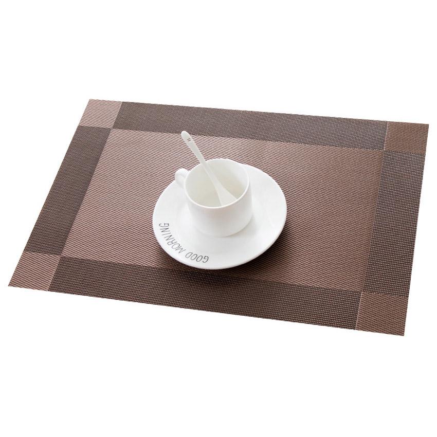 PVC Placemat Waterproof Easy Clean Table Mat Disc Pads Bowl Pad Coasters Table Cloth Slip-resistant for Dining Table Decoration