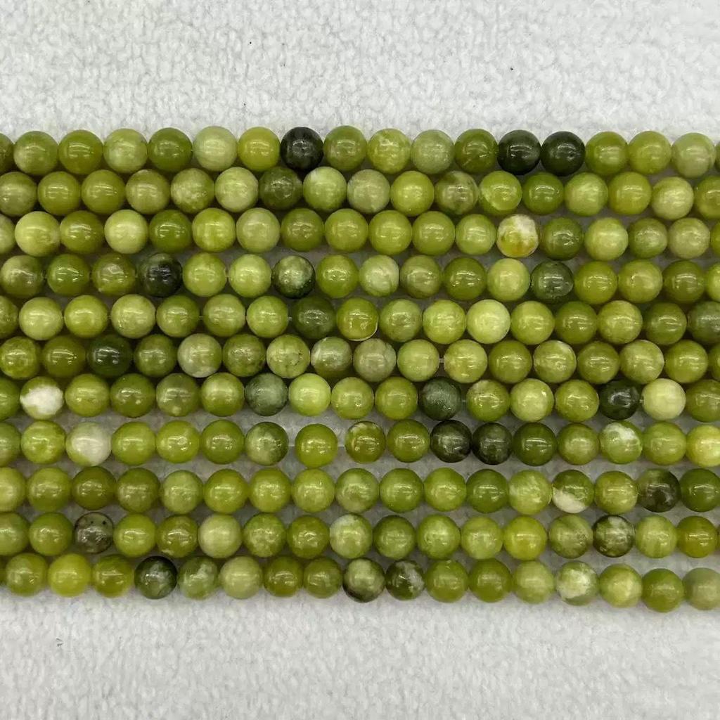 Natural South Jade Round Beads for DIY Jewelry and Accessories