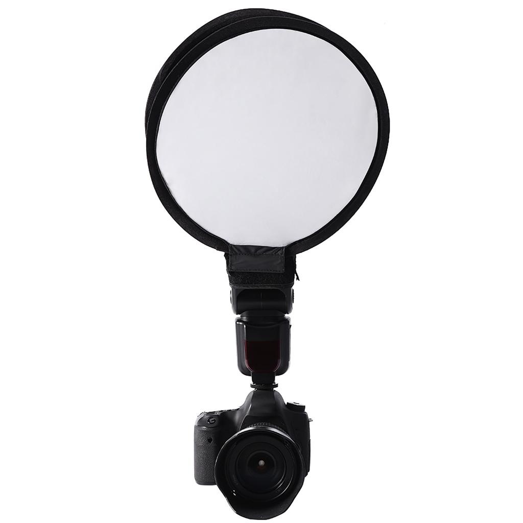 Mini Portable Round Beauty Dish Speedlite Flash Diffuser Softbox for Nikon Canon Sony