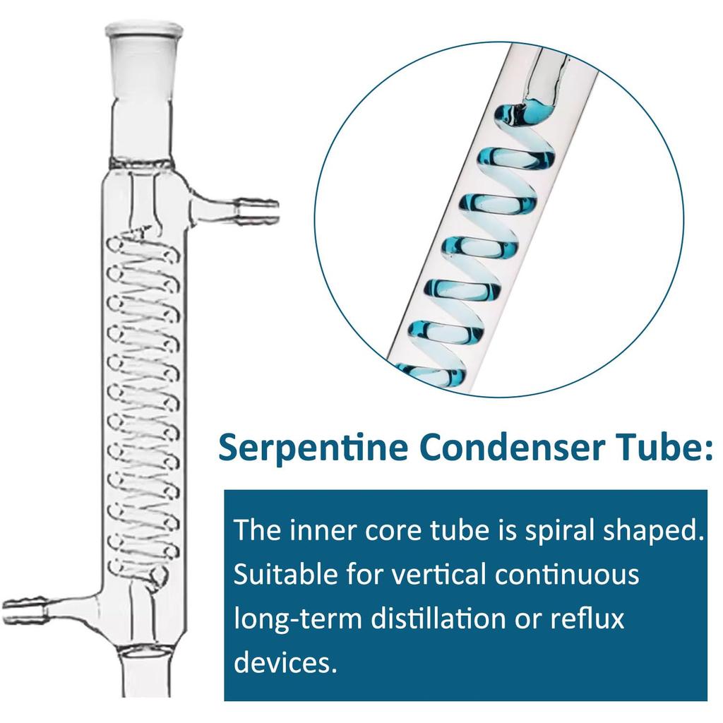 Home Distiller Distilling to Make Oil Moonshine Alcohol Distiller Chemistry Lab Glassware Kit Glass Distillation Apparatus Set