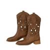 Ausgeschnittene western cowboy stiefel damen neu Xinjiang mongolische grasland kleidung herbst und winter braun wüste kurze stiefel