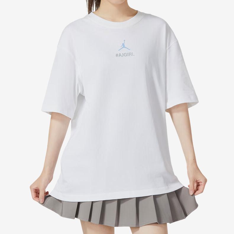 New Jordan WJ ESSEN Drop Shoulder Sleeve T Shirt Women's White FV0165-100