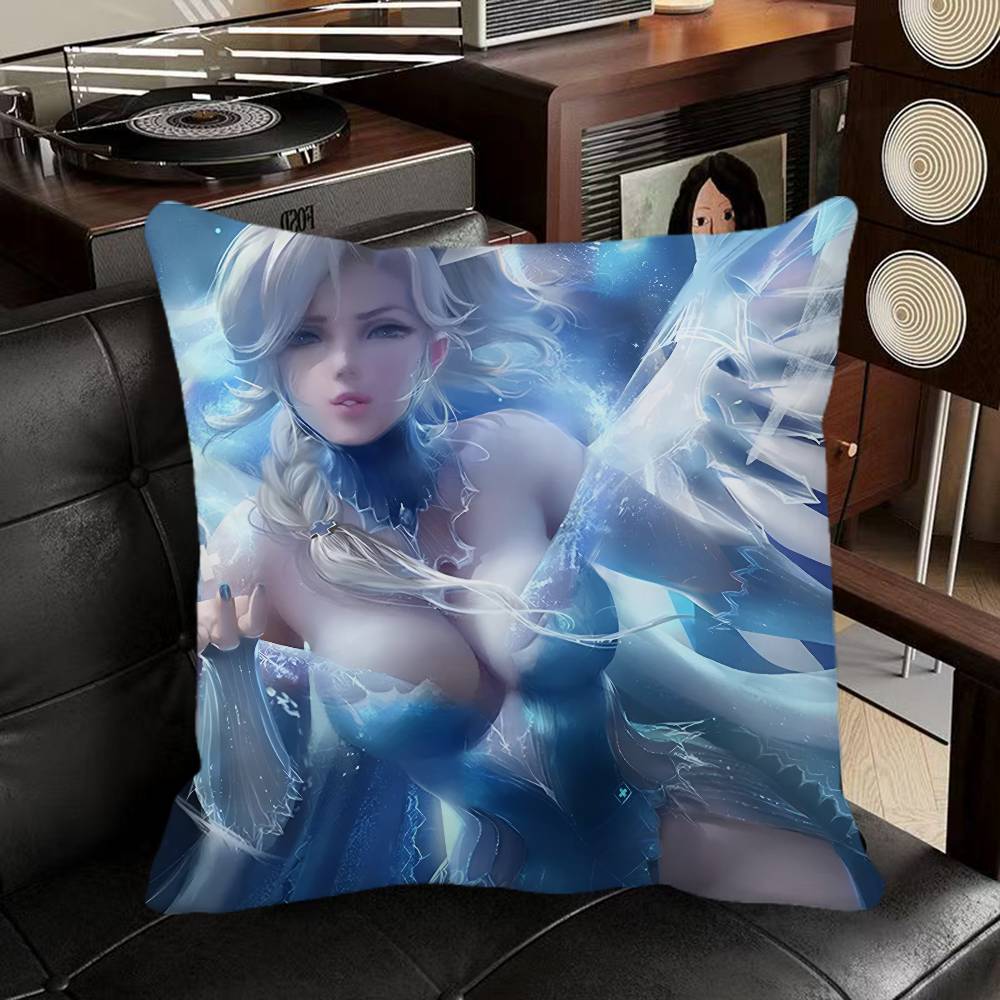 Mercy Overwatch Game Pillow Case Square Pillow Bedroom Sofa Leisure Comfort Cushion Car Home Decoration