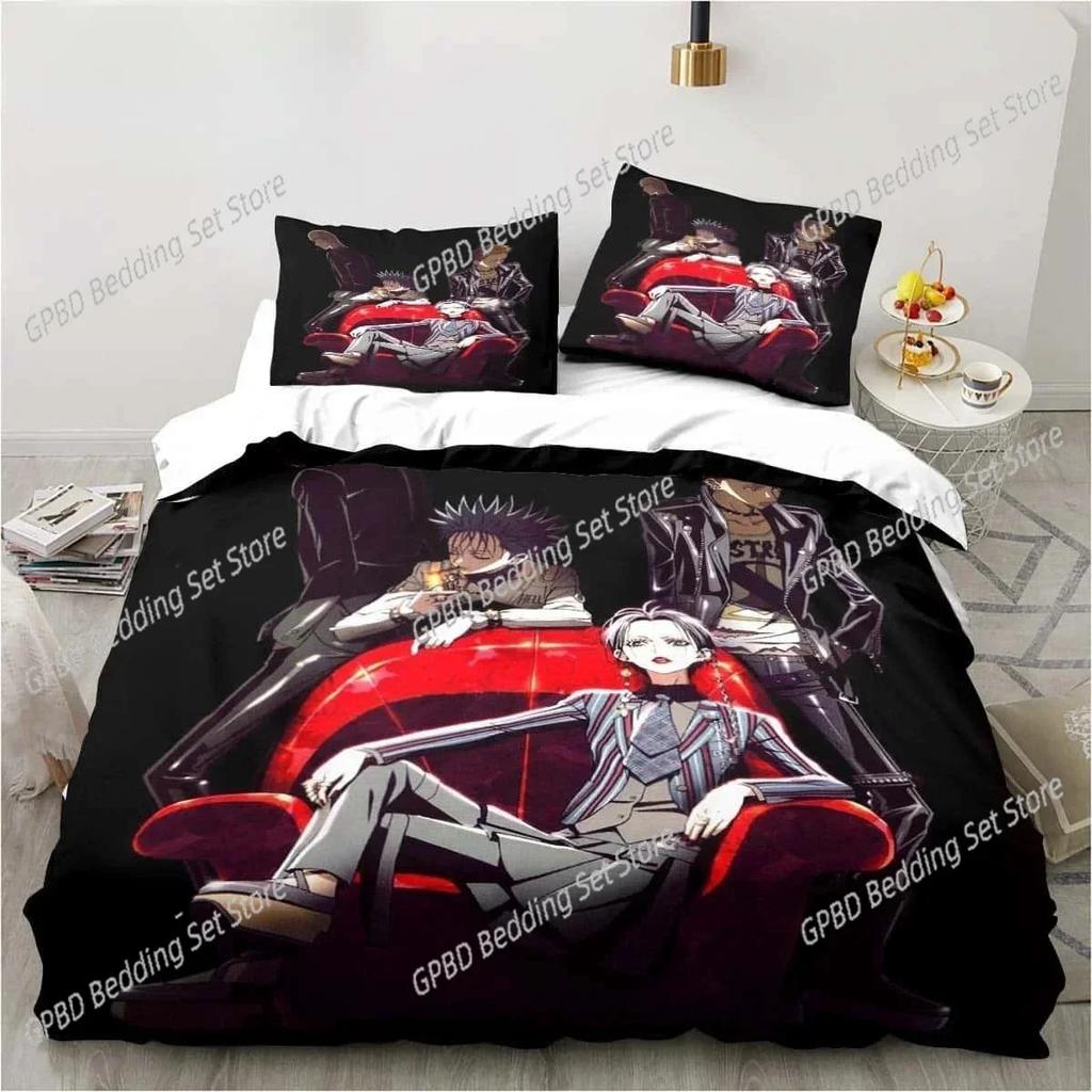 Luxury  New 3D Print Cartoons Black Stone NANA Manga Bedding Set Single Twin Full Queen King Bed Set Bedroom Duvet Cover Sets