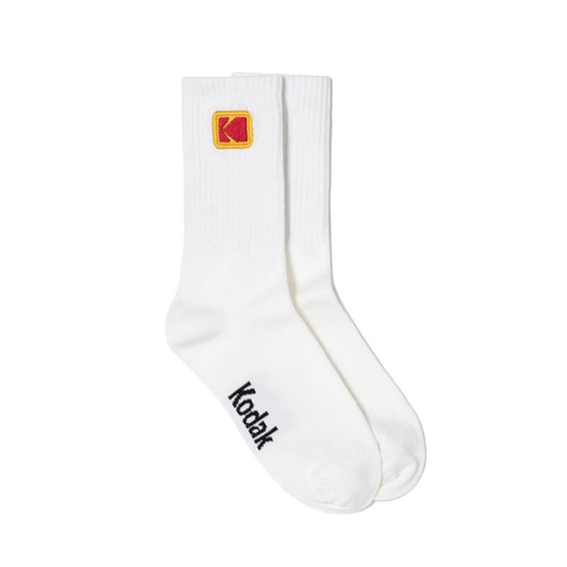 KODAK Apparel ColorPlus Mini Logo Crew Socks WHITE