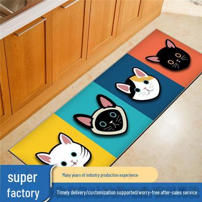 Absorbent Non-Slip Kitchen Floor Mats - Washable, Dirt-Resistant Door Mats for Home Entrances
